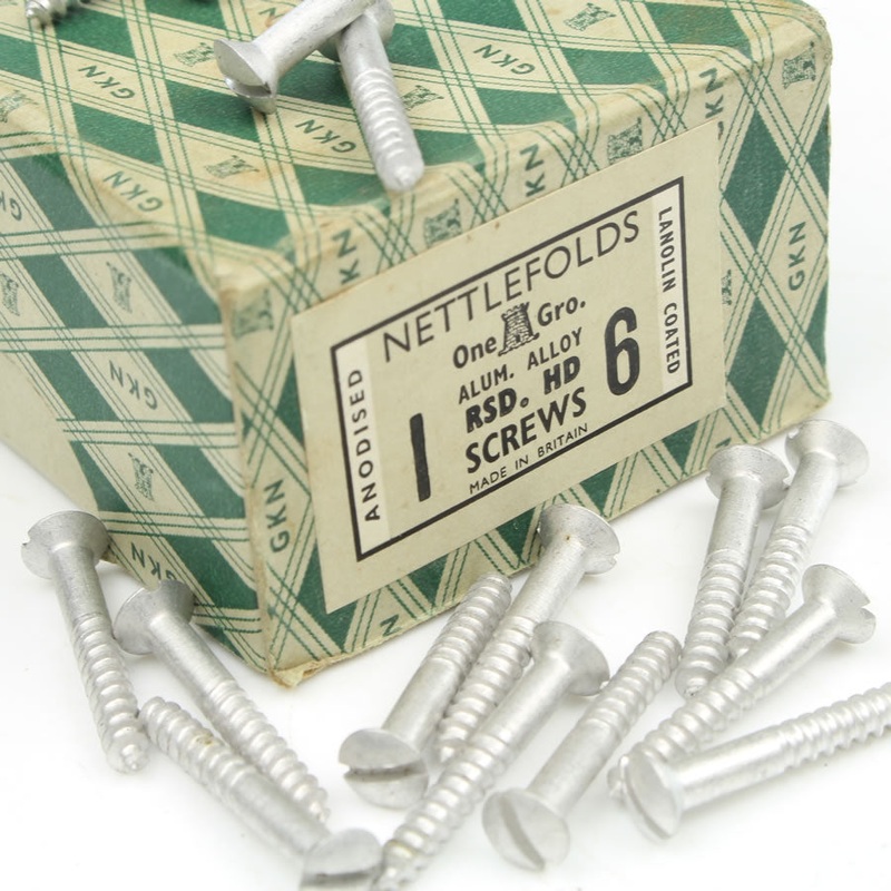 33 Nettlefolds Aluminium Alloy Raised Head Screws  1 x 6