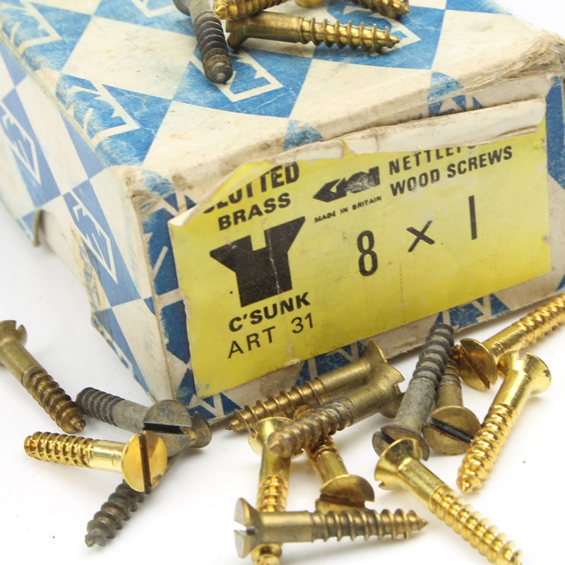 38 x Nettlefolds CSunk Brass Screws  1 x 8