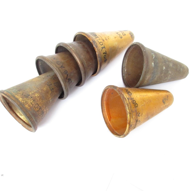 6x Ammunition Brass Cones