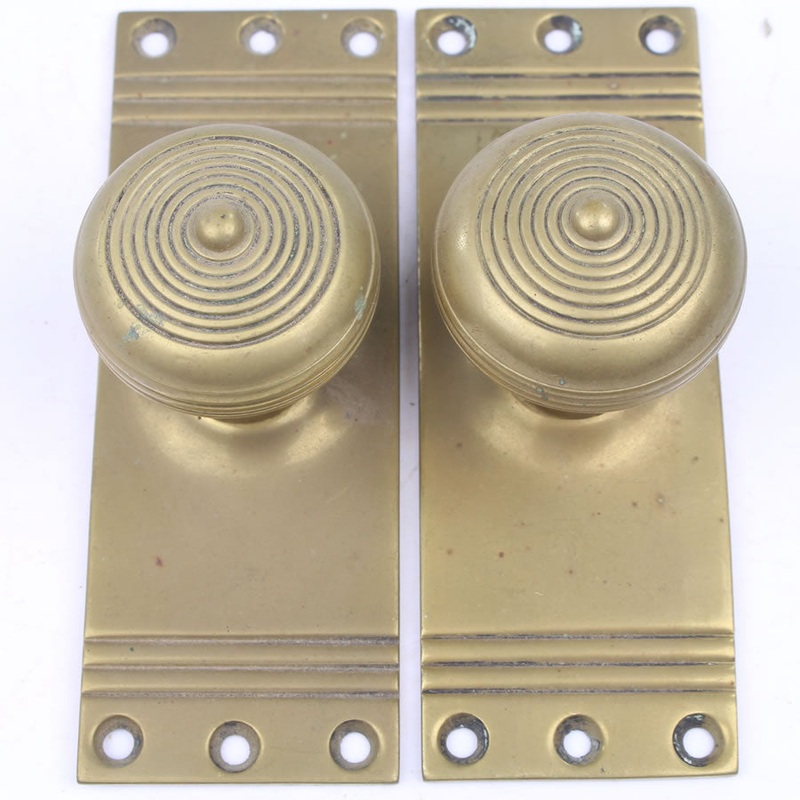 8x Georgian Period Brass Door Handles