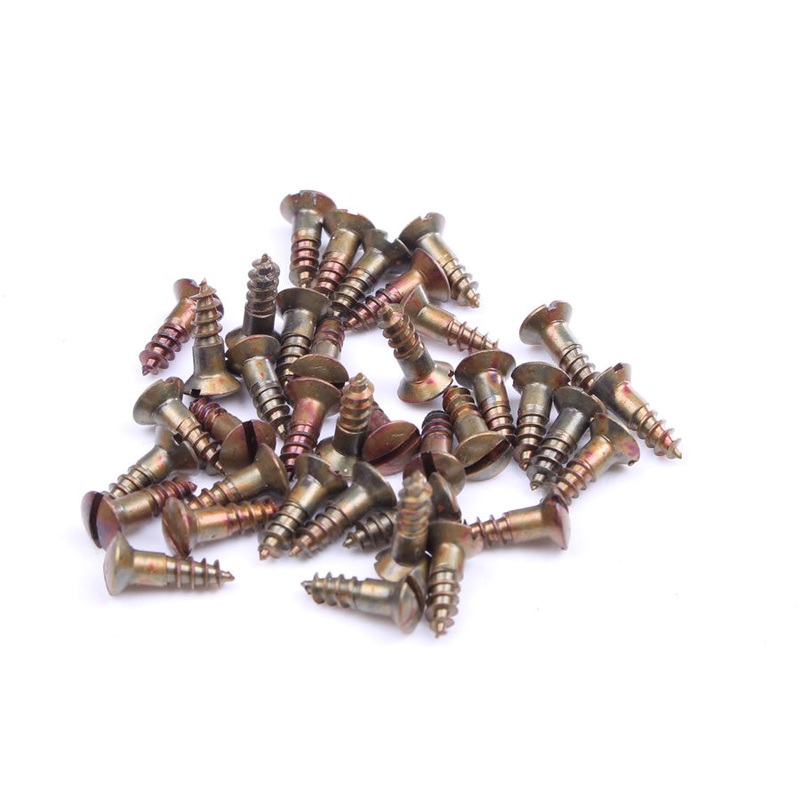 Nettlefolds Brass Screws  Light B.M.A  Raised Head   x 6