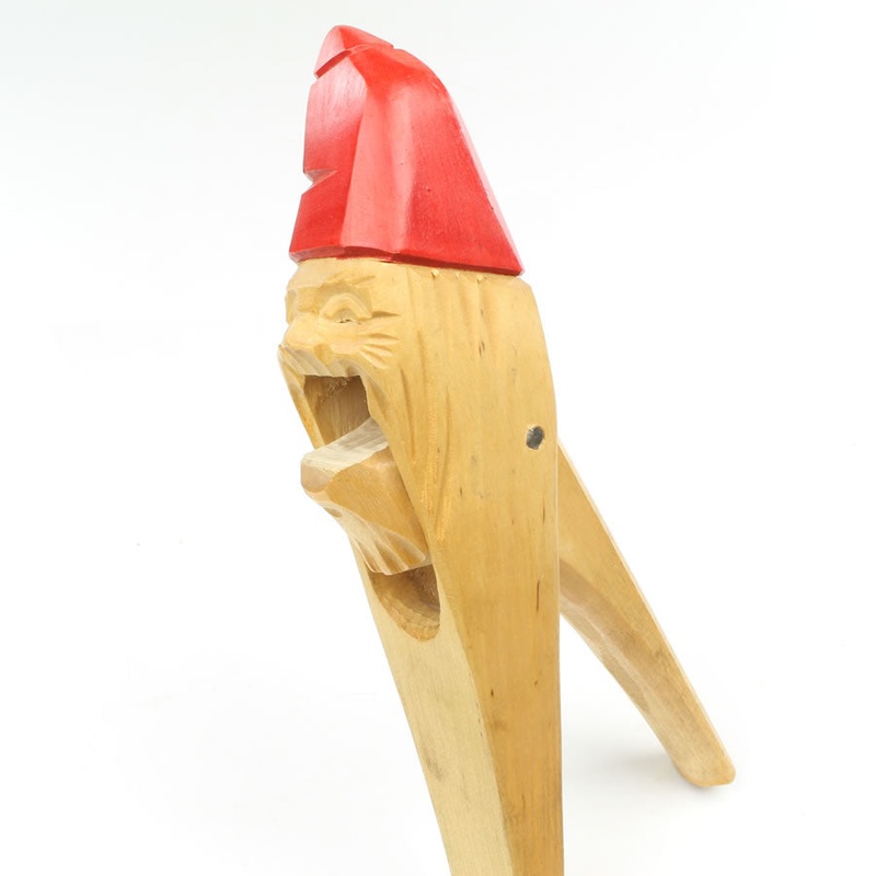 Old Wooden Nut Crackers - Santa Hat