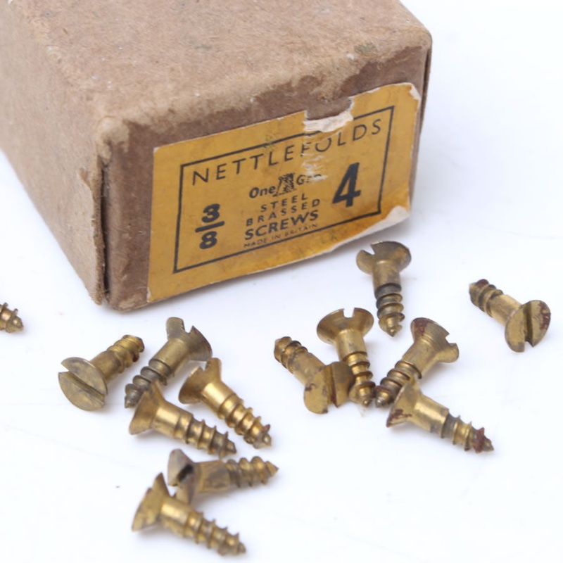 21 x Nettlefolds 3/8 x 4s Brass Screws