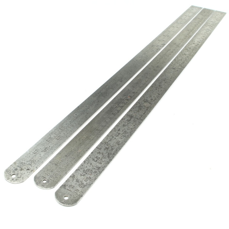 3x 24" Chesterman Contraction Rules - No. 1291D, 1320D, 1486D