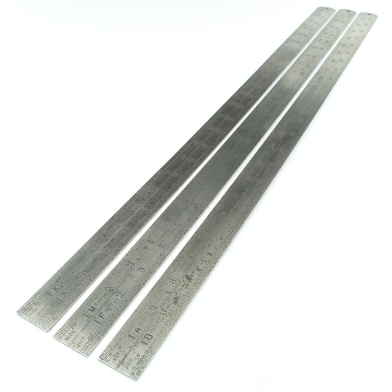 3x 24" Chesterman Contraction Rules - No. 1956D, 1961D, 1962D
