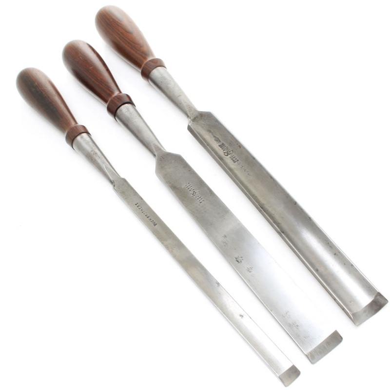 3x Buck Socketed Paring Gouges (Rosewood)  - ENGLAND, WALES, SCOTLAND ONLY