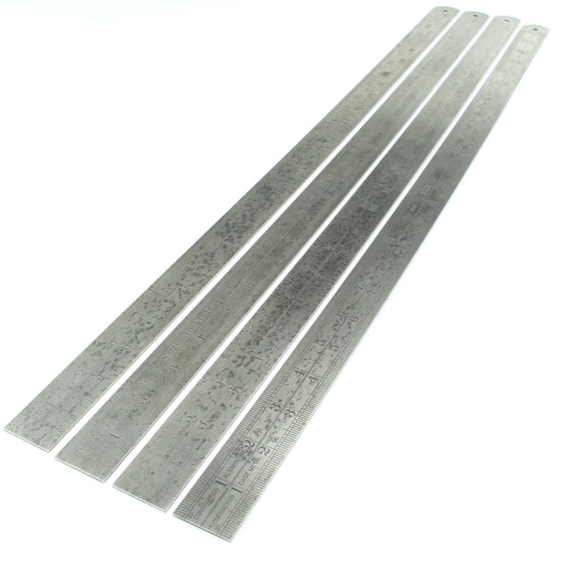 4x 24" John Rabone Contraction Rules - No. 123, 129, 135, 143
