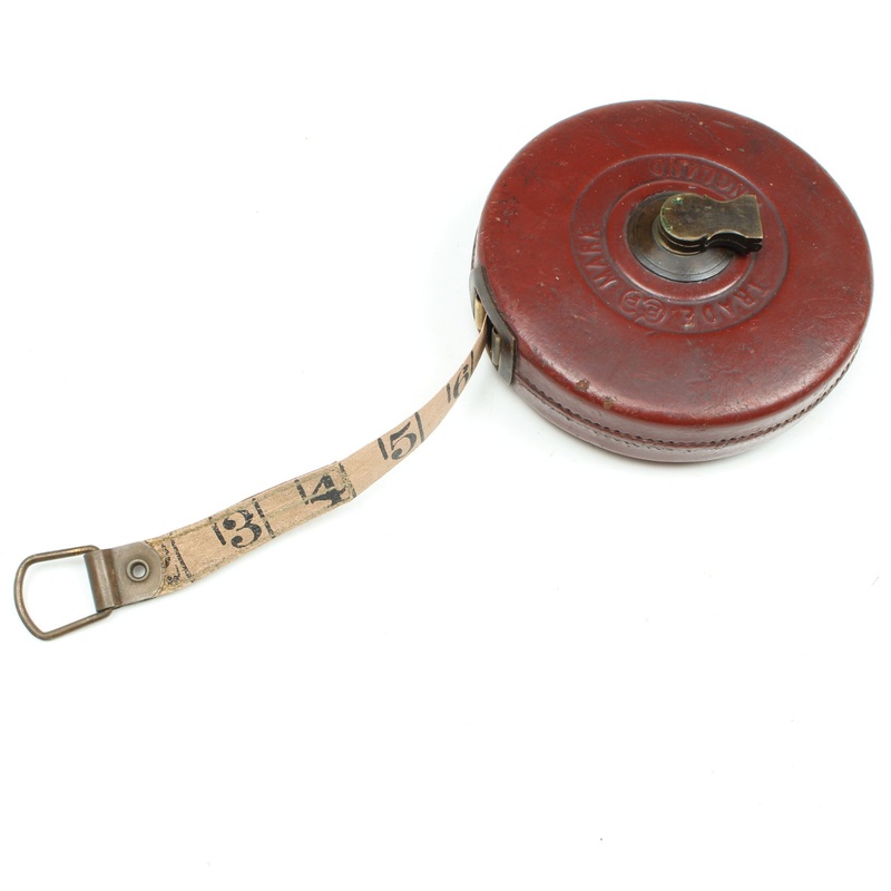 Old Edward Preston Leather Tape Measure - 66ft