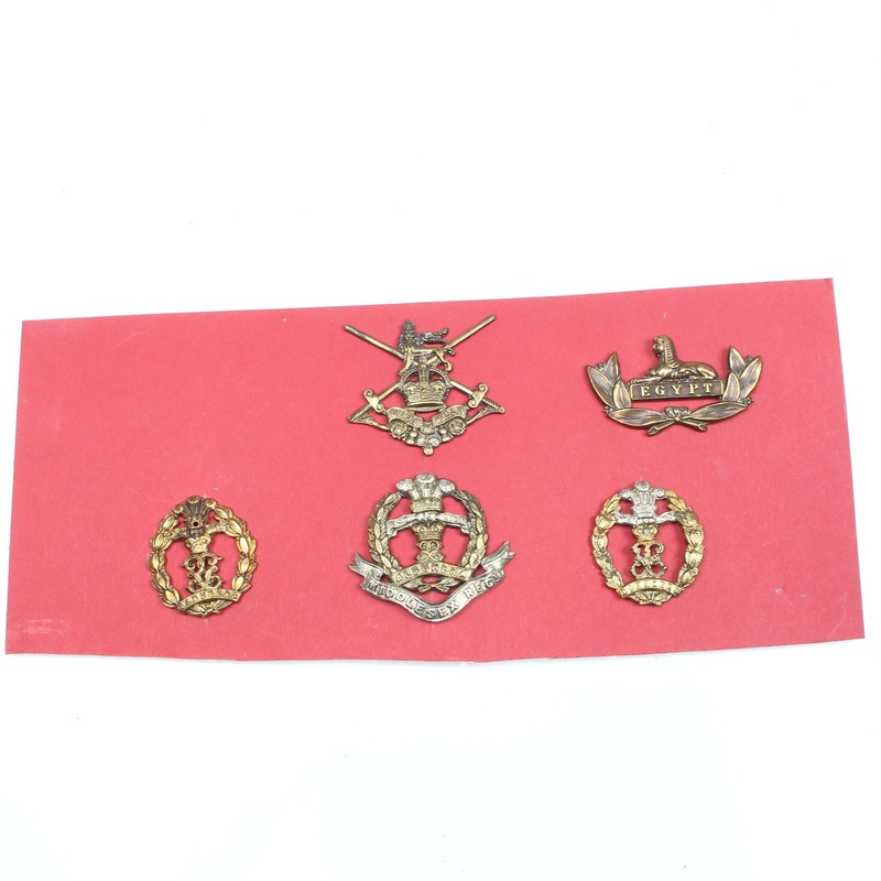 Old Infantry Training, Egypt and Middlesex Cap Badges