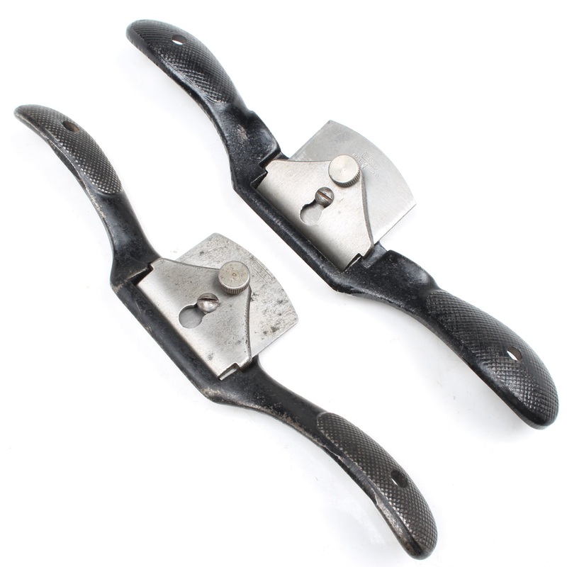 2x Old Stanley Spokeshaves - Round & Flat