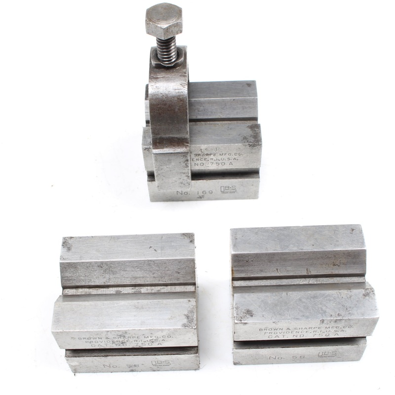 3x Brown & Sharpe Vee Blocks / V Blocks (USA) 41mm x 32mm x 32mm