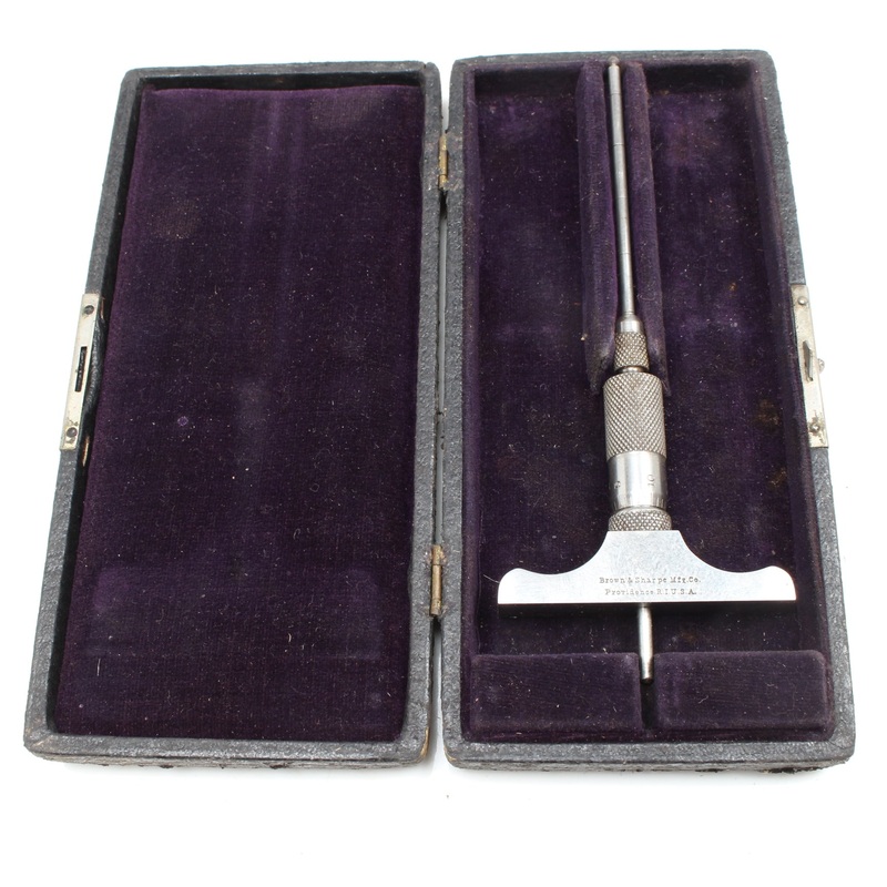 Old Brown & Sharpe Depth Gauge Micrometer C.1898 (USA)