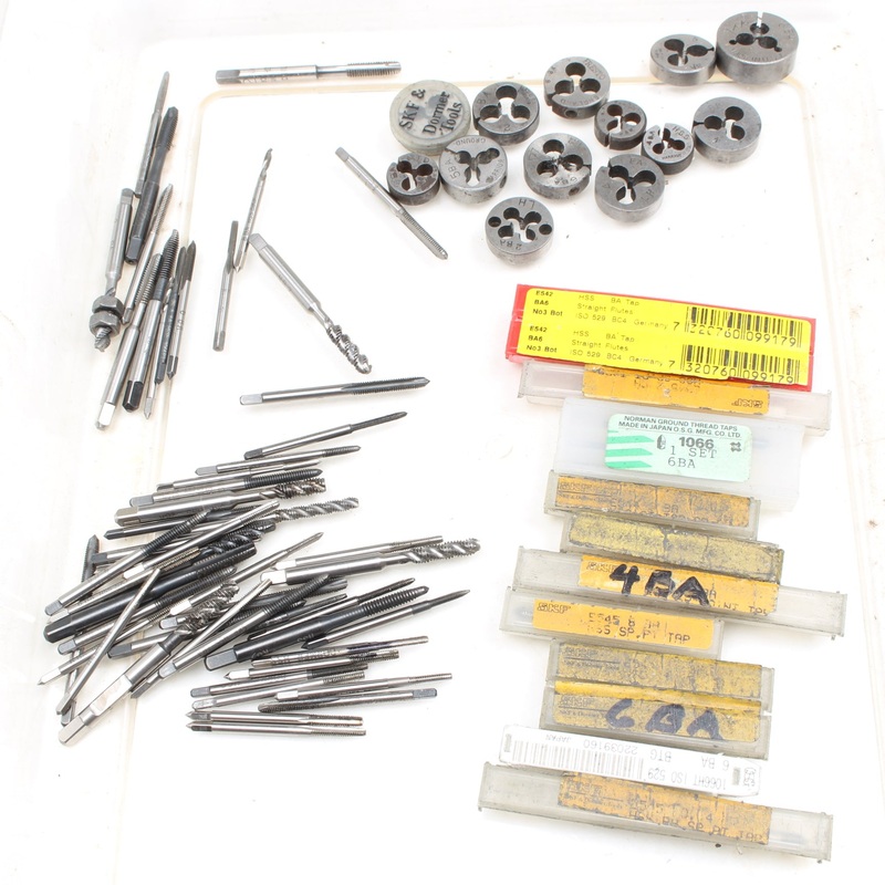 Tin Of BA Taps & Dies (Over 70)