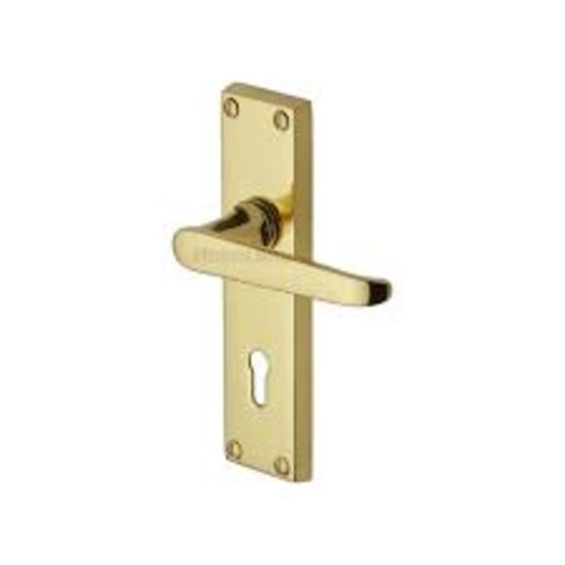 Union lever lock handles Victoria bathroom zinc plated finish LHP-L-100-11-WC-ZC