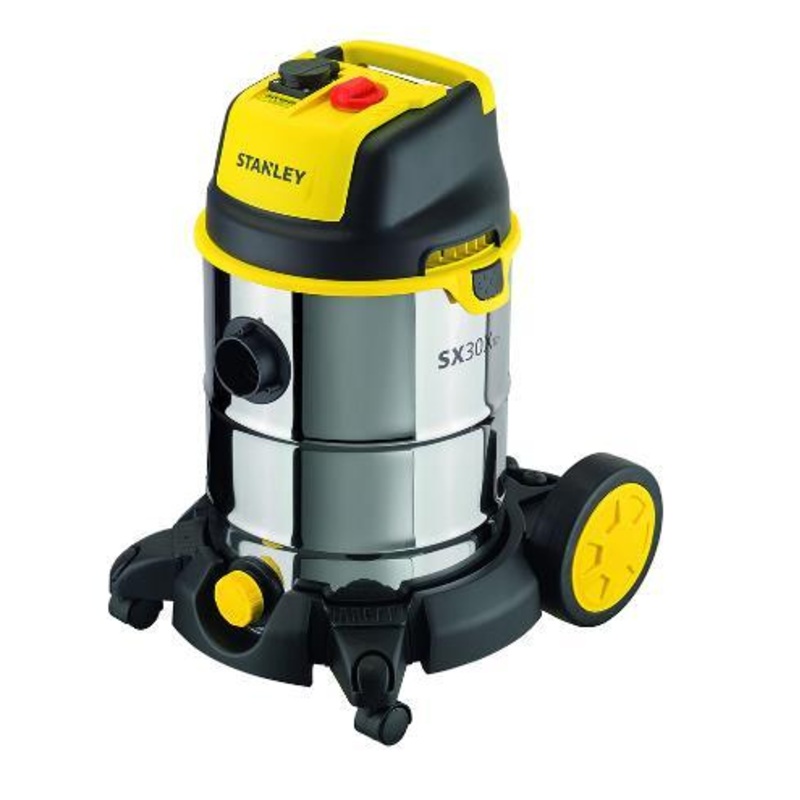 STANLEY VACUUM CLEANER STAINLESS-STEEL 30LTRS 1600W