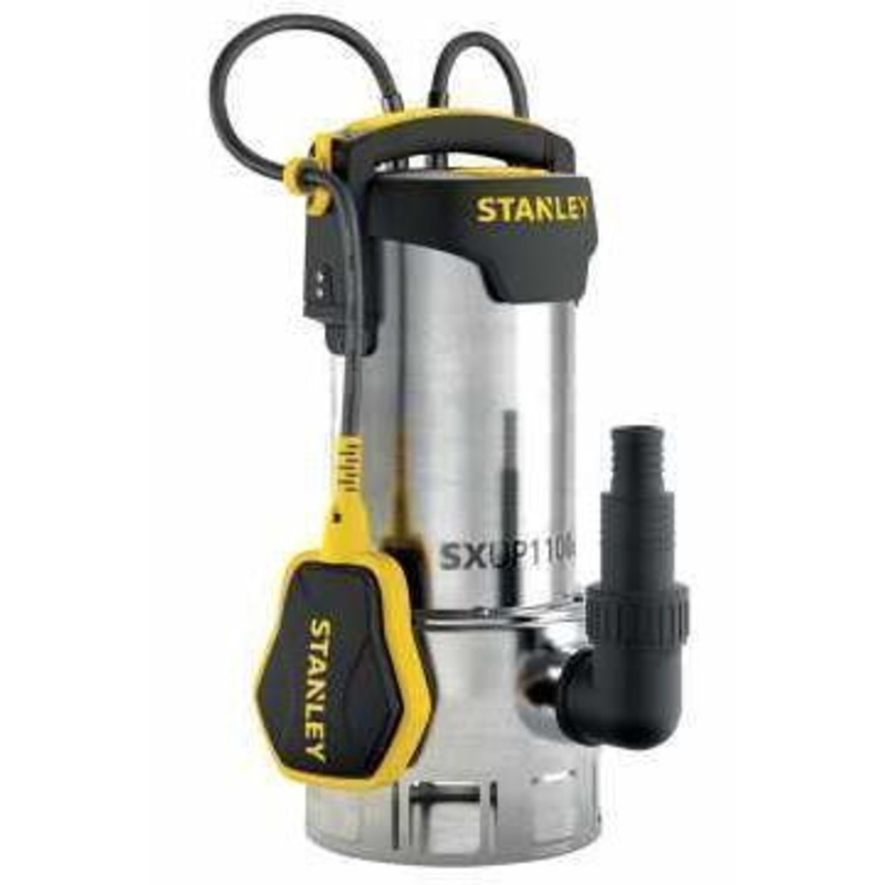 STANLEY WATER PUMP SUBMERSIBLE STAINLESS-STEEL DIRTY WATER 1100W (MAX - 10.5M)
