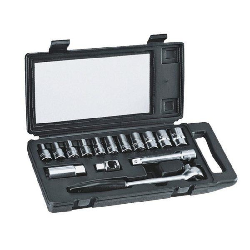STANLEY 1/2" DR. SOCKET SET 15-PCS 8-22MM 12-PT