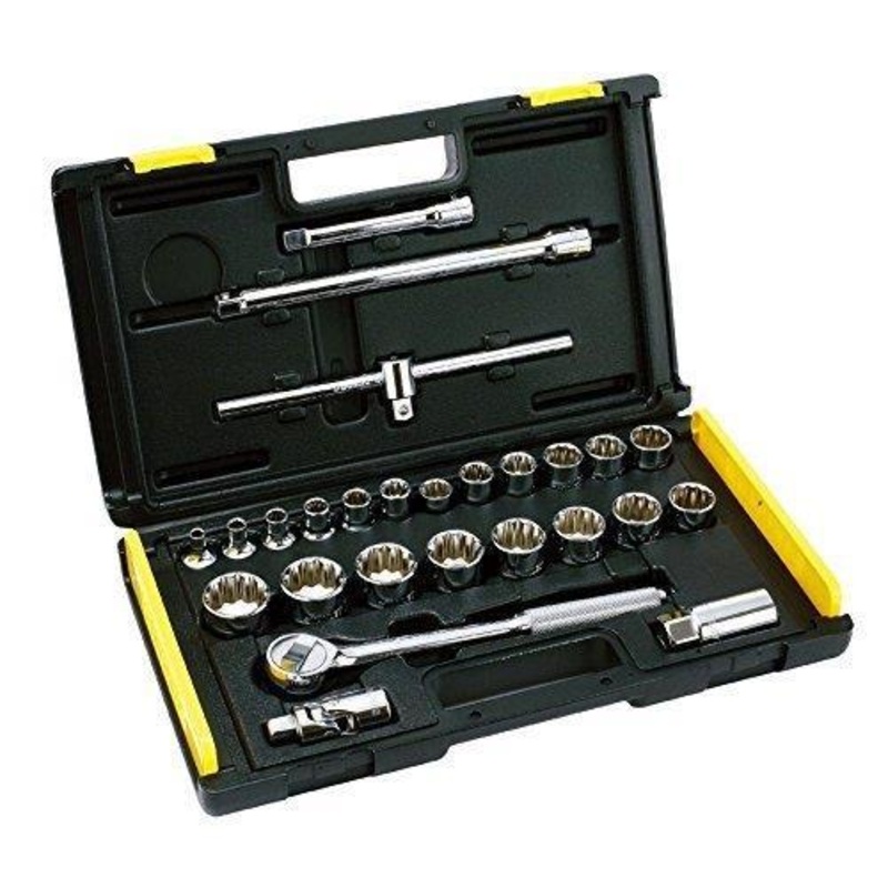 STANLEY 1/2" DR. SOCKET SET 26-PCS 10-32MM 12-PT
