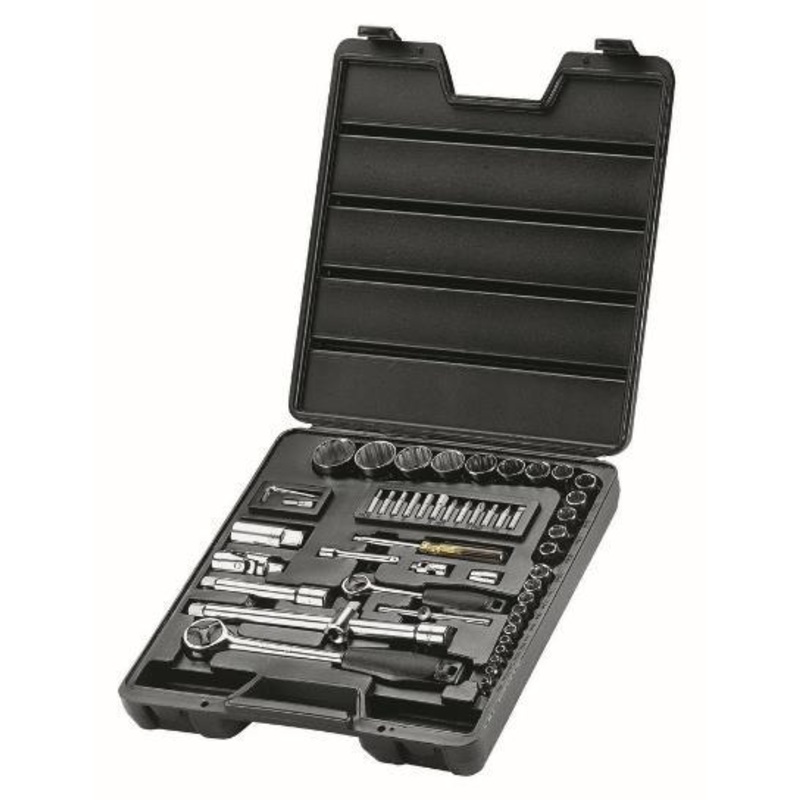 STANLEY 1/4" & 1/2" DR. SOCKET SET 52-PCS