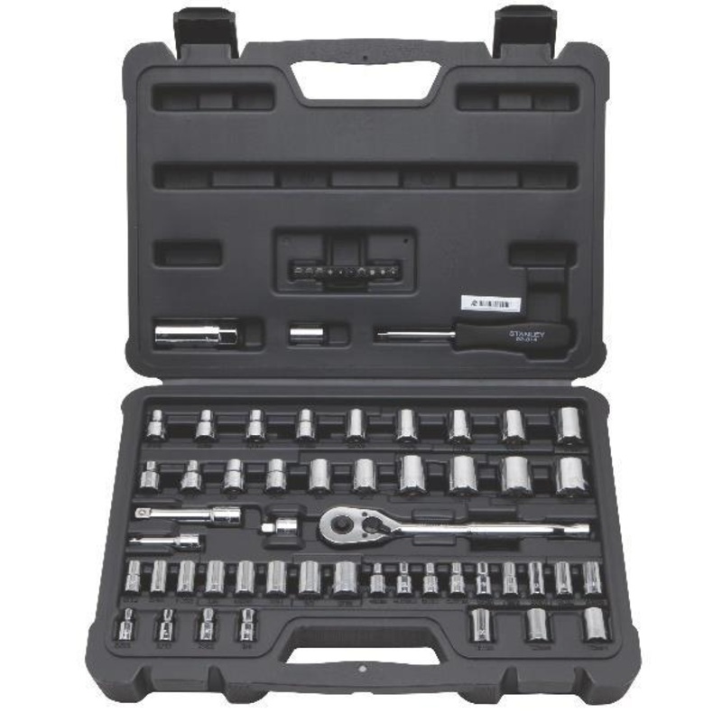 STANLEY 1/4" & 3/8" DR. SOCKET SET 60-PCS