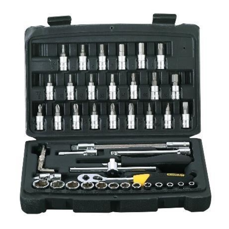 STANLEY 1/4" DR. SOCKET SET 46-PCS 4-14MM