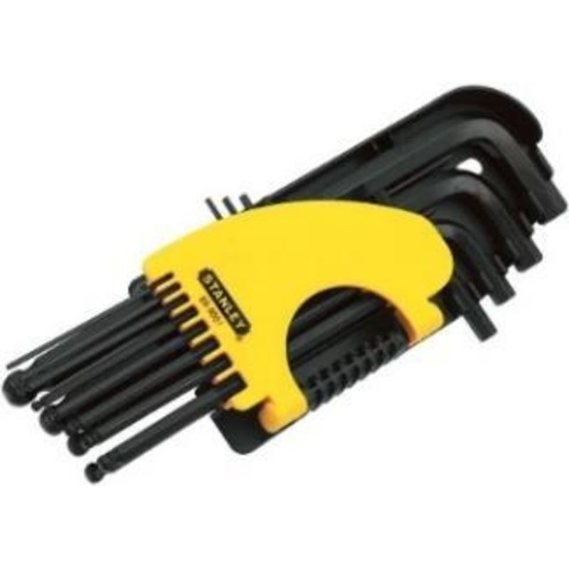 STANLEY ALLEN HEX KEY METRIC LONG ARM 9-PCS 1.5MM-10MM