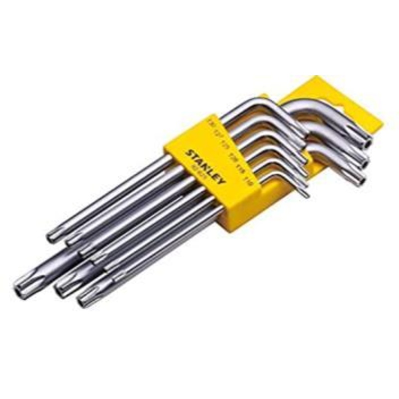 STANLEY ALLEN HEX KEY TORX LONG ARM 9-PCS T10/15/20/25/27/30/40/45/50