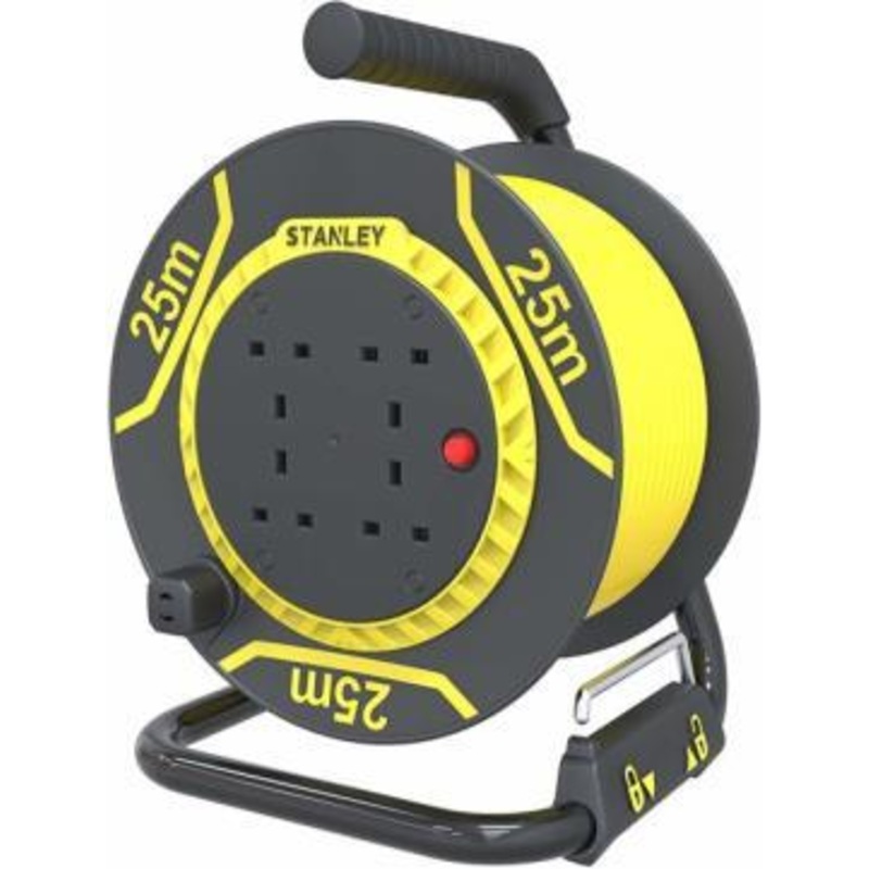 STANLEY CABLE REEL 25MTRS 1.5MM 4-SOCKETS