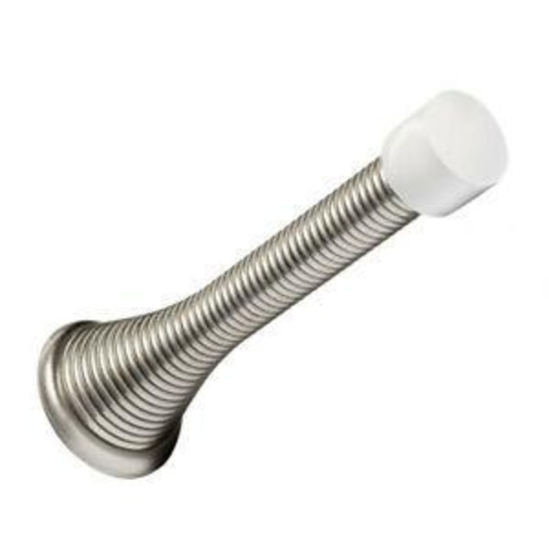 Dust poof door stop stainless brass finish