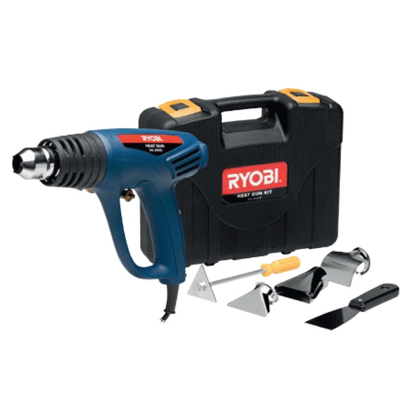 Ryobi Heat Gun 2000w 2 speed 450-600 degrees 6pce accessory HG-2000K