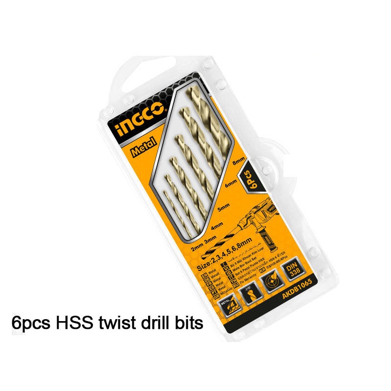 TACSD0605-6PCS HSS TWIST DRILL BITS SET