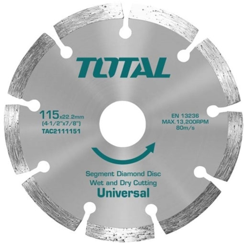 TOTAL DIAMOND DISC UNIVERSAL 115 X 22.2mm (TAC2111153)