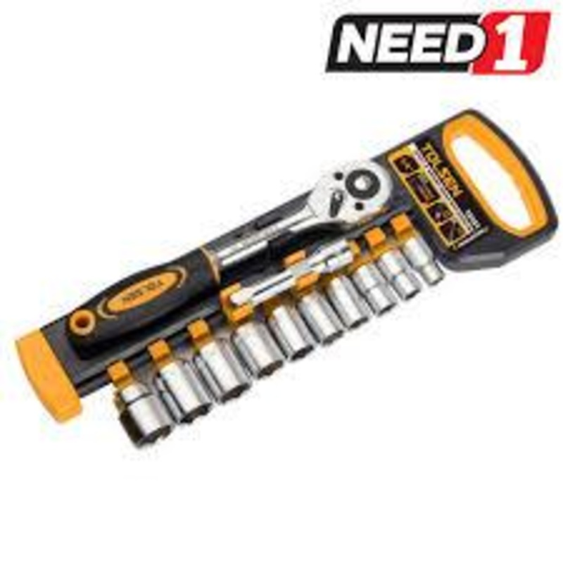 Tolsen 12pc 1/2 Socket+Ratchet -15152