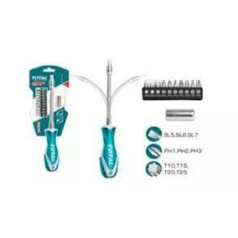 Total 12 Pcs THT250FL1206 Flexible shaft screwdriver set