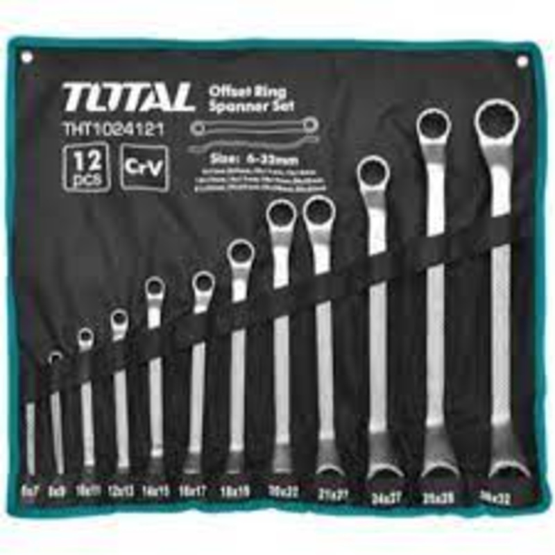 Total 12Pcs THT1024121 offset ring spanner set