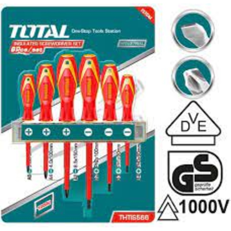 Total 6 Pcs THTIS566 insulated screwdriver set