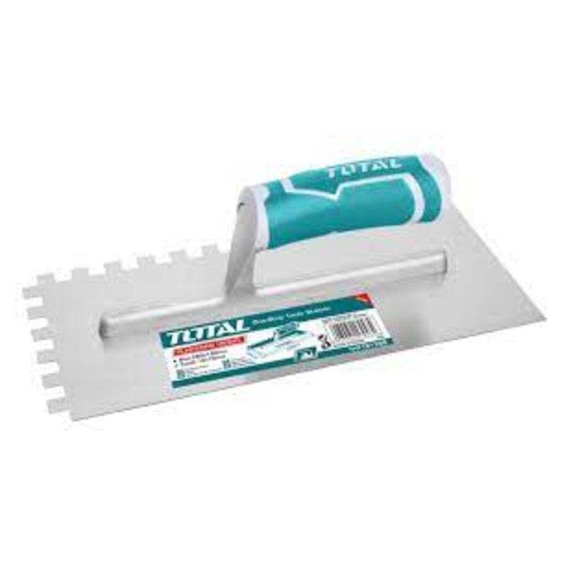 Total Plastering trowel with teeth (plastic handle) THTT81286