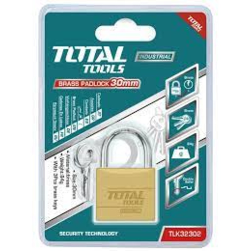 TotalHeavy duty brass padlockTLK32302