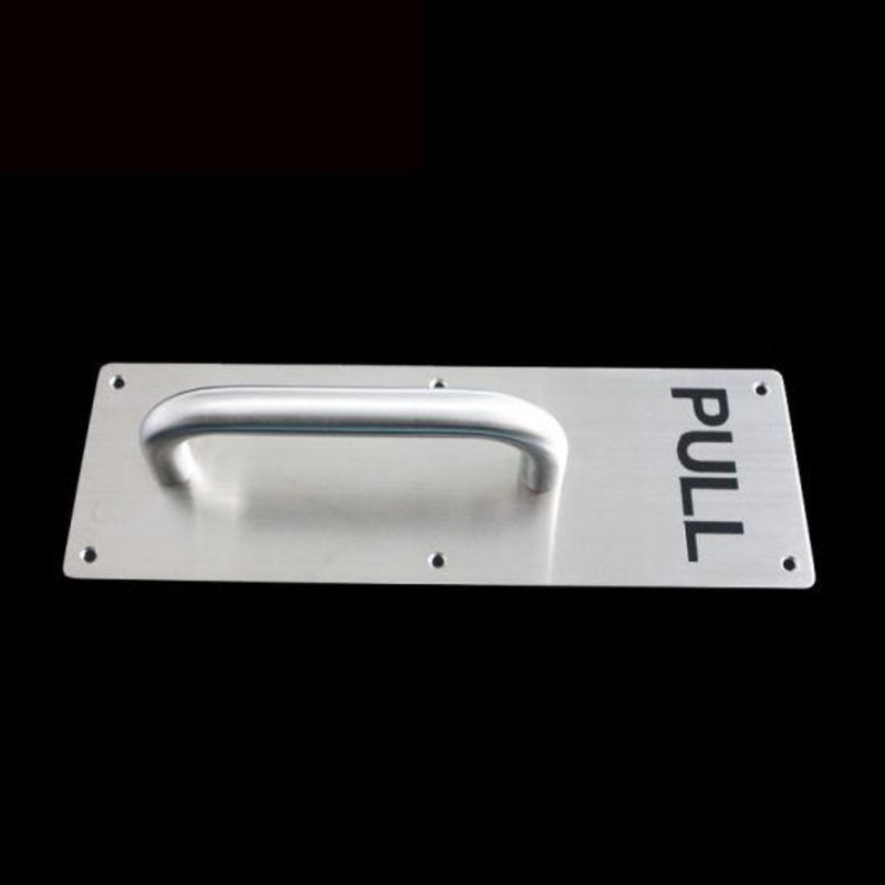 Union stainless steel satin-''PULL'' plate rectangular 300 x 75mm S-PP-300-75-SSS