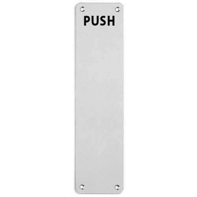 Union stainless steel satin-''PUSH'' plate rectangular 300 x 75mm S-PUSH-300-75-SSS