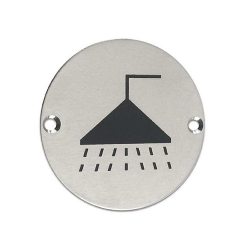 Union stainless steel satin-shower sign-circular S-SH-76-SSS