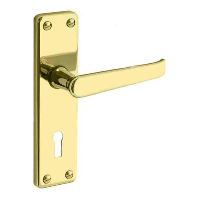 Union 2 lever lock only(wo handles) brass 2L-2295-PL