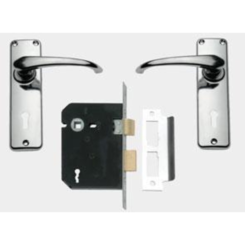 Union 2lever rebated lock sets with phoenix aluminium handle 2L-51567-42AS
