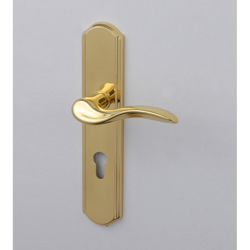 Union 2lever with oriental design brass Finish handle 2L-502-06-95-PB