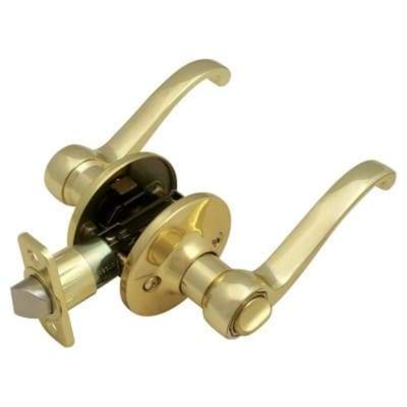 Union 2lever with scroll design brass finish handle 2L-100-05-06-95-AB