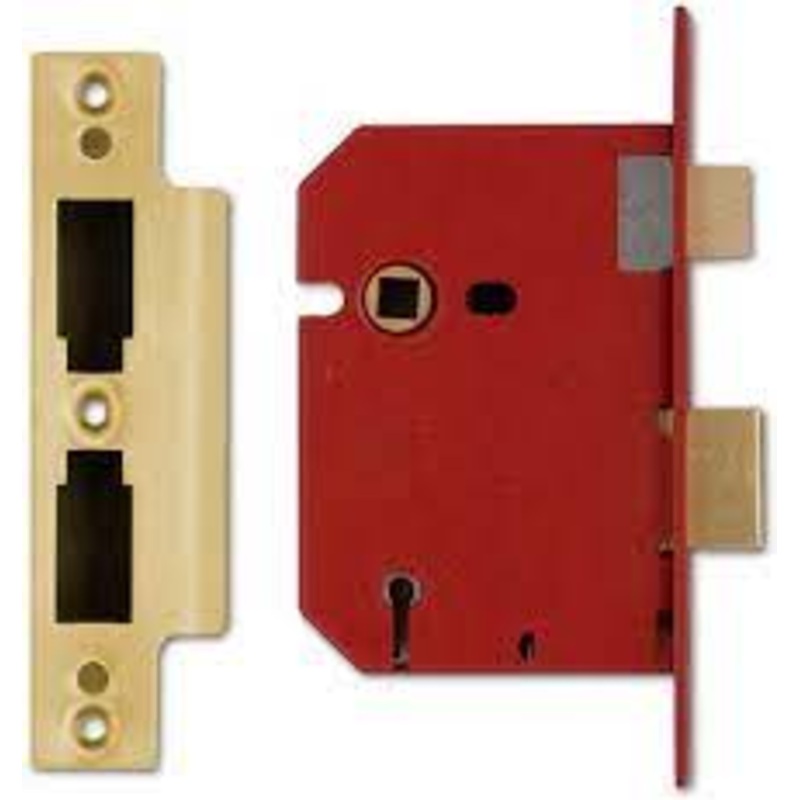Union 5lever mortice locks without handles brass 5L-2201-PB