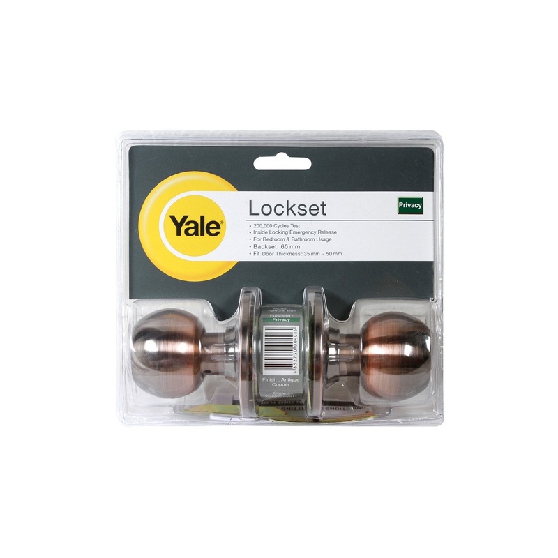 Yale bathroom knobset (blister pack) KB-DY607-BK-AB