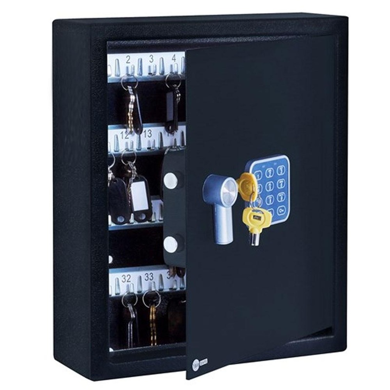 Yale electronic key safe 48 keys external size 365 x 300 x 100mm internal size 355 x 290 x 50mm 8kg black SF-YKB-365DB1