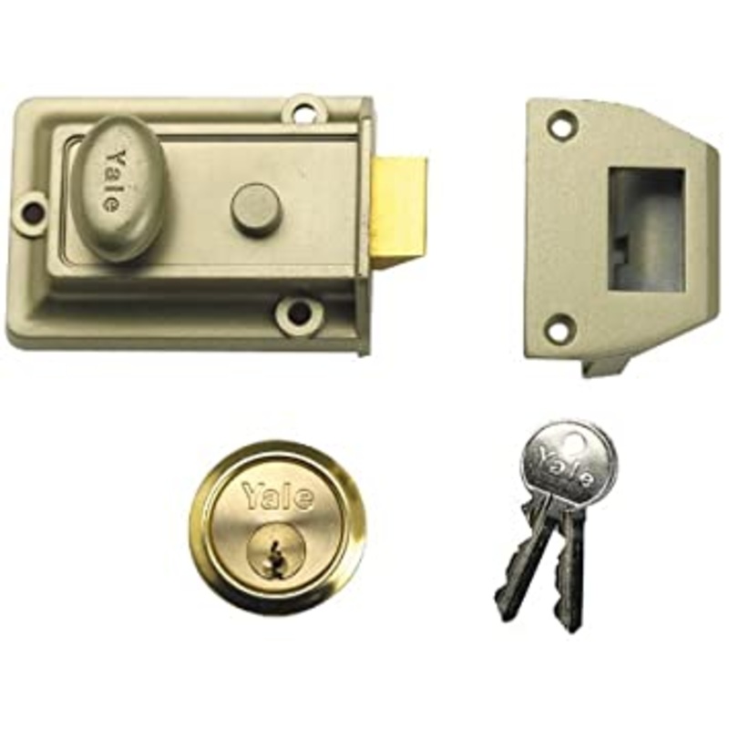 Yale traditional nightlatch - Satin Nickle ( blister pack) NL-P77-60-SN