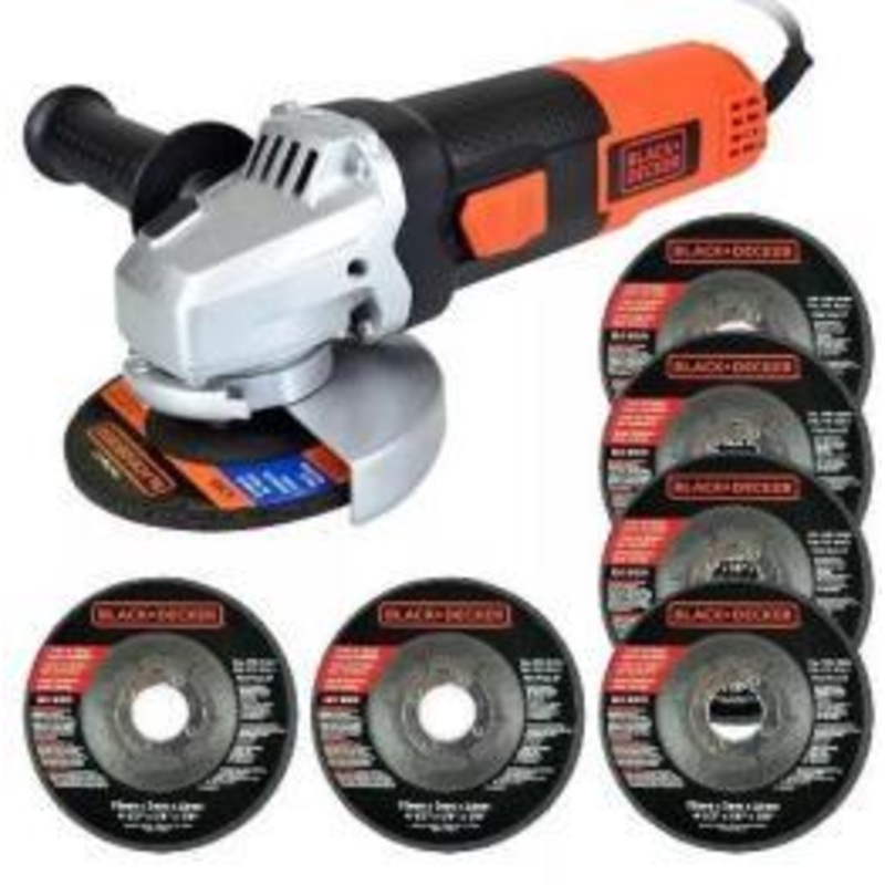 BLACK-AND-DECKER-ANGLE GRINDER 4.5+ DISCS 820W